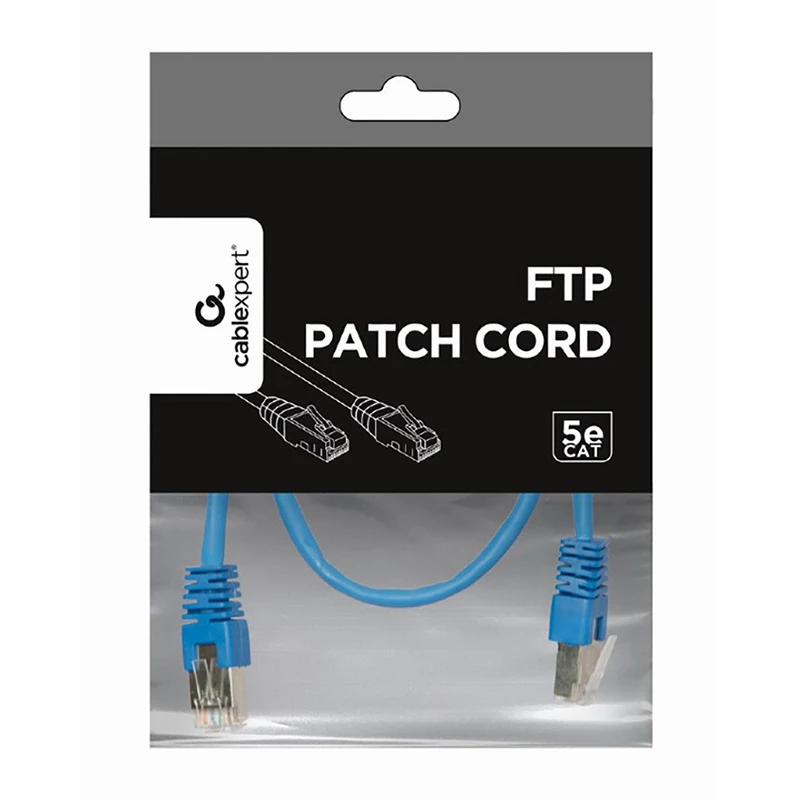 Patch cord cablexpert pp22-0.5m/b, cat5e ftp, 0,5m, albastru 5