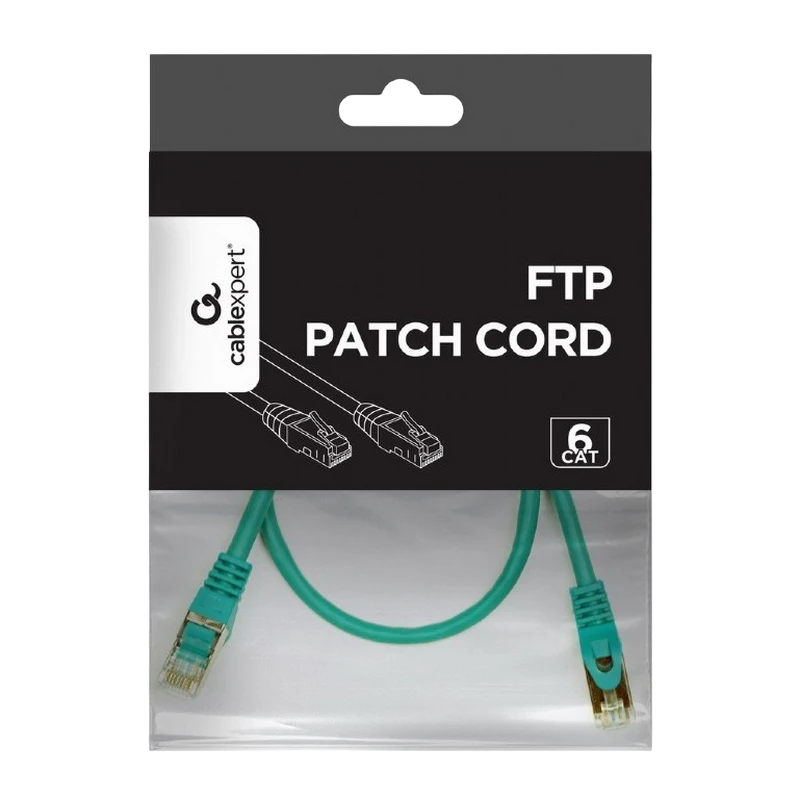 Patch cord cablexpert pp6-0.5m/g, cat6 ftp , 0,5m, verde 3