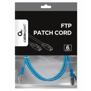 Patch cord cablexpert pp6-1m/b, cat6 ftp , 1m, albastru Thumbnail 2
