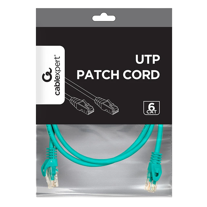 Patch cord cablexpert pp6u-1m/g, cat6 utp, 1m, verde 5