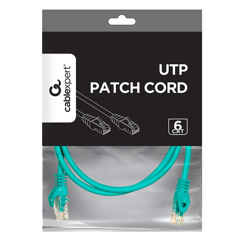 Patch cord cablexpert pp6u-1m/g, cat6 utp, 1m, verde 6