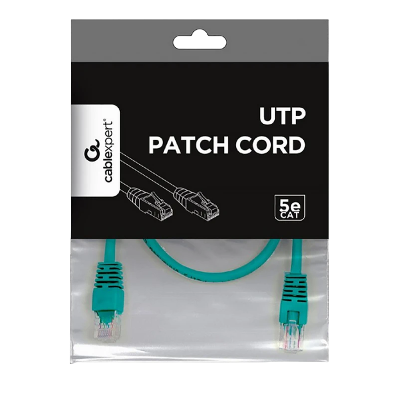 Patch cord cablexpert pp12-0.5m/g, cat5e utp, 0,5m, verde 2