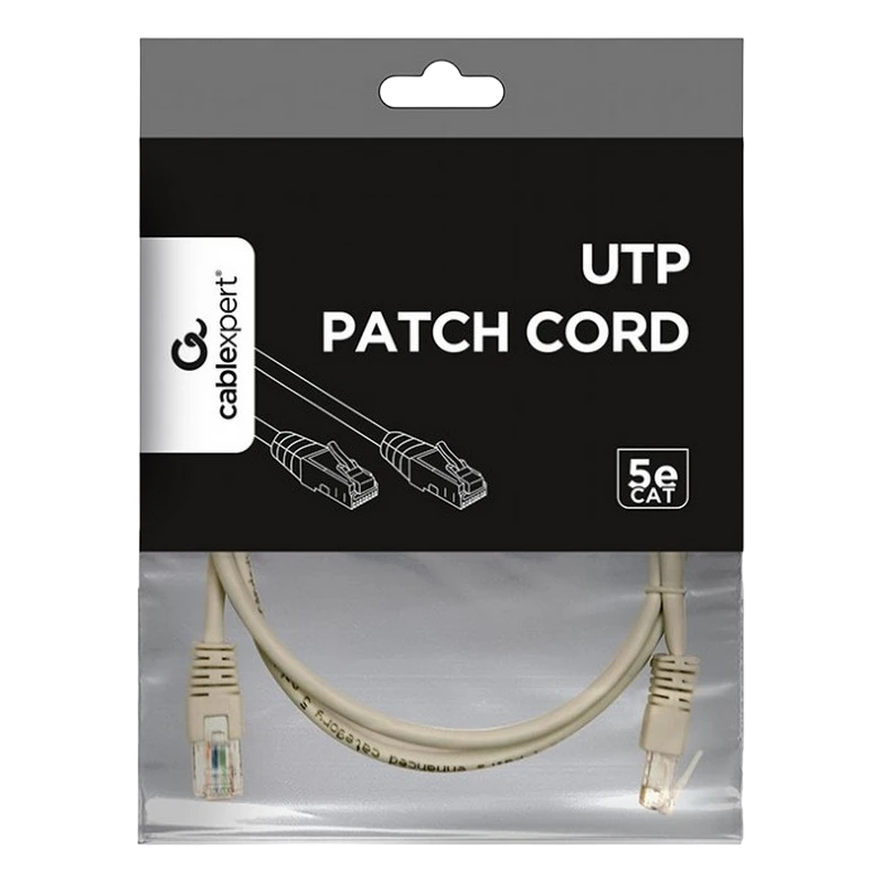 Патч-корд cablexpert pp12-0.5m, cat5e utp, 0,5м, серый 3