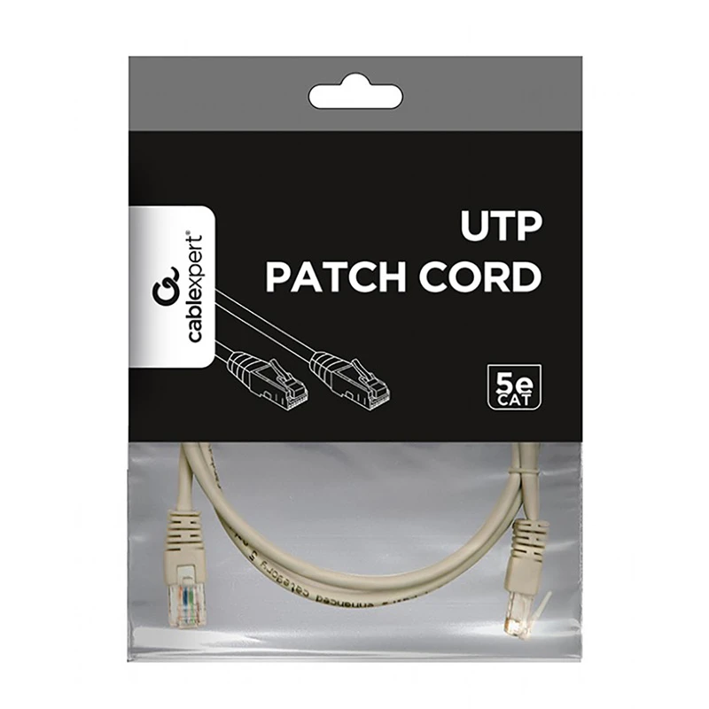 Патч-корд cablexpert pp12-0.5m, cat5e utp, 0,5м, серый 4