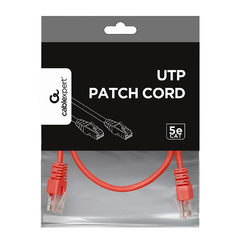 Patch cord cablexpert pp12-0.5m/r, cat5e utp, 0,5m, roșu 6