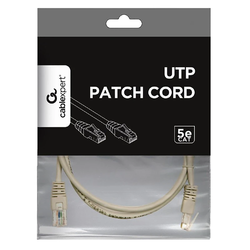 Patch cord cablexpert pp12-1m, cat5e utp, 1m, gri 8