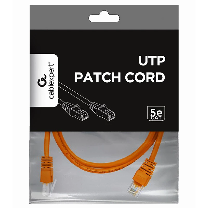 Patch cord cablexpert pp12-1m/o, cat5e utp, 1m, portocaliu 6