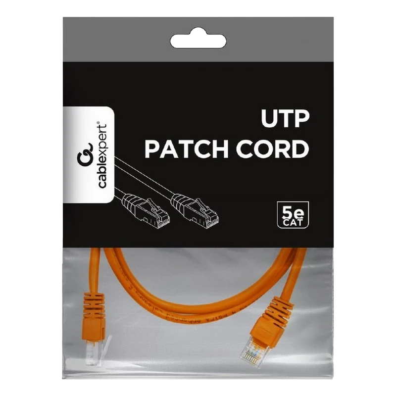 Patch cord cablexpert pp12-1m/o, cat5e utp, 1m, portocaliu 3