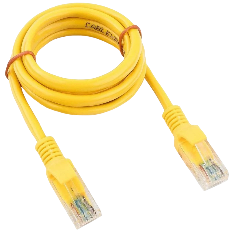 Патч-корд cablexpert pp12-1m/y, cat5e utp, 1м, жёлтый 3