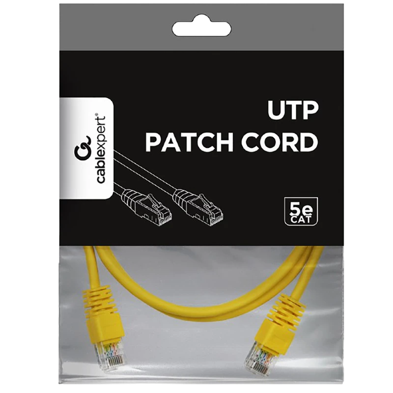 Patch cord cablexpert pp12-2m/y, cat5e utp, 2m, galben 3