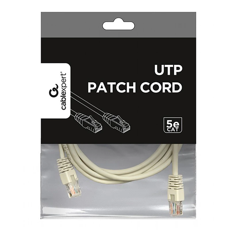 Patch cord cablexpert pp12-3m, cat5e utp, 3m, gri 3