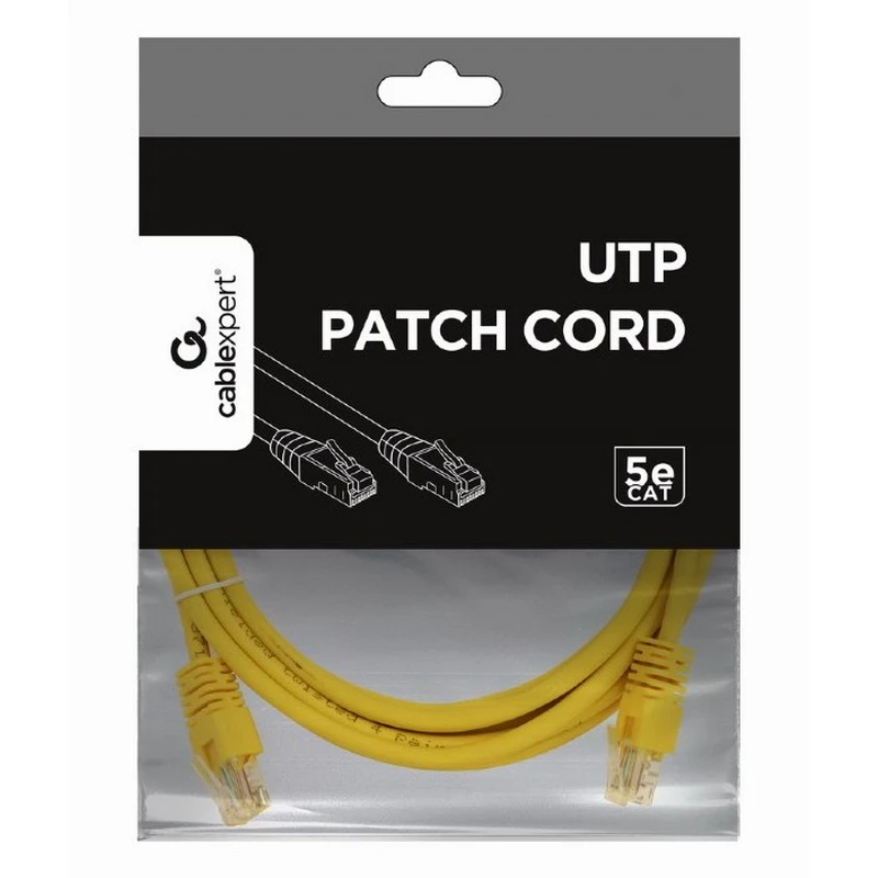 Патч-корд cablexpert pp12-3m/y, cat5e utp, 3м, жёлтый 4
