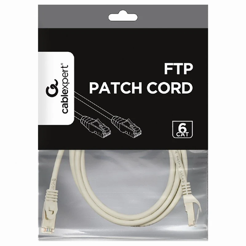 Patch cord cablexpert pp6-2m, cat6 ftp , 2m, gri 4