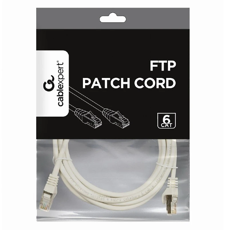 Patch cord cablexpert pp6-3m, cat6 ftp , 3m, gri 6