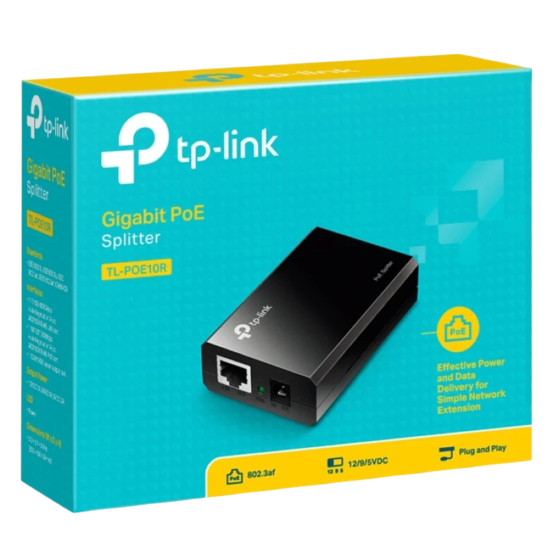 Splitter poe tp-link tl-poe10r, ieee 802.3af 5