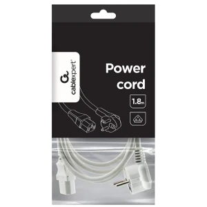 Шнур питания cablexpert pc-186w-vde, 1.8 м, белый Thumbnail 2