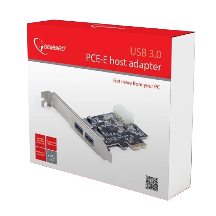 Карта расширения pci-express gembird upc-30-2p, чёрная 4
