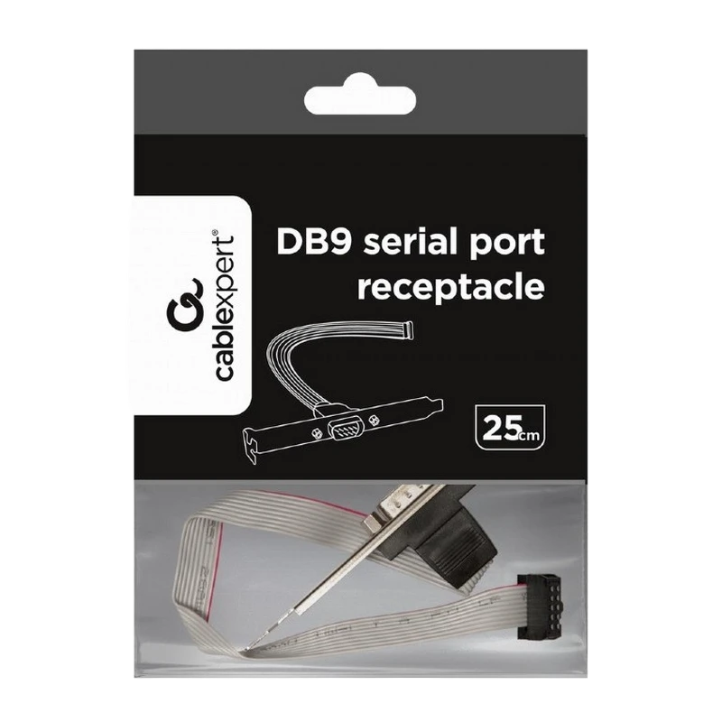 Задняя планка пк с последовательным портом db9 cablexpert ccdb9receptacle, золотой 2