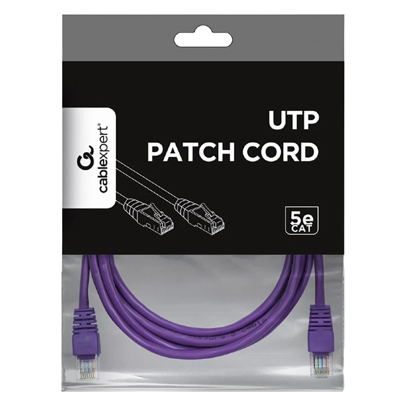 Patch cord cablexpert pp12-2m/v, cat5e utp, 2m, violet 3