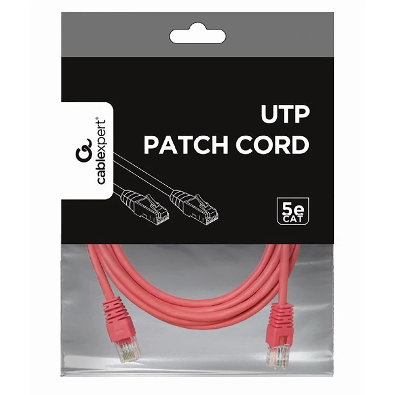Патч-корд cablexpert pp12-3m/ro, cat5e utp, 3м, розовый 4