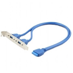 Двойная розетка usb 3.0 на кронштейне cablexpert cc-usb3-receptacle, синий Thumbnail 5