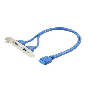 Двойная розетка usb 3.0 на кронштейне cablexpert cc-usb3-receptacle, синий Thumbnail 6