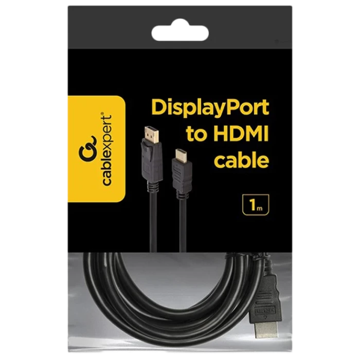 Видео кабель cablexpert cc-dp-hdmi-1m, displayport (m) - hdmi (m), 1м, чёрный 4