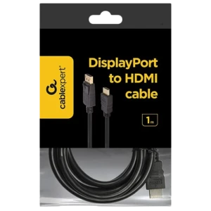 Видео кабель cablexpert cc-dp-hdmi-1m, displayport (m) - hdmi (m), 1м, чёрный Thumbnail 4