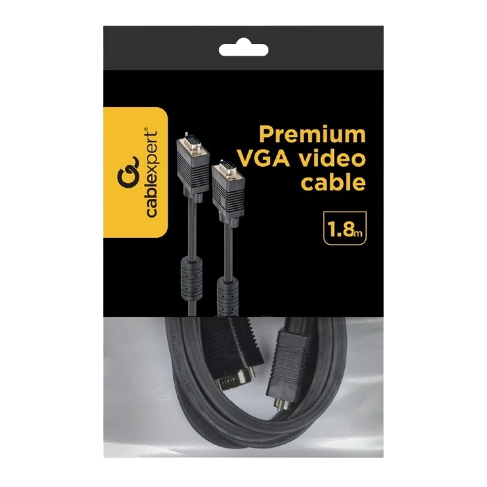 Cablu video cablexpert cc-ppvga-6b, vga d-sub (m) - vga d-sub (m), 1,8m, negru 2