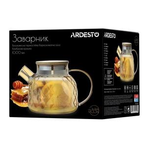 Заварочный чайник ardesto golden moon ar3010gbh, 1л, золотой Thumbnail 4