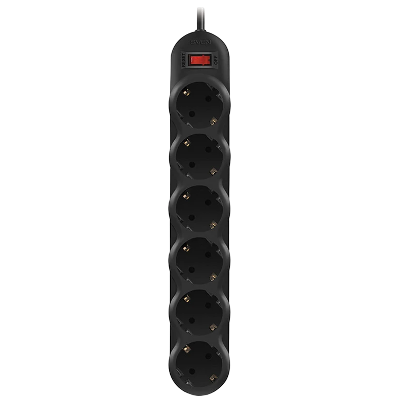 Prelungitor electric sven sf-06e, 6 prize, 3m, negru 5