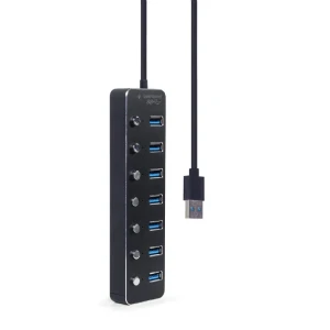 Adaptor hub gembird uhb-u3p7p-01, negru Thumbnail 3