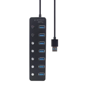 Adaptor hub gembird uhb-u3p7p-01, negru Thumbnail 4