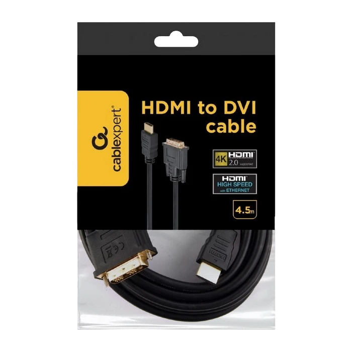 Видео кабель cablexpert cc-hdmi-dvi-15, hdmi (m) - dvi-i (m), 4,5м, чёрный 6