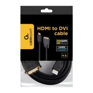 Видео кабель cablexpert cc-hdmi-dvi-15, hdmi (m) - dvi-i (m), 4,5м, чёрный Thumbnail 6