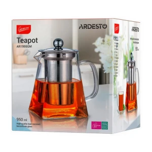 Ceainic cu infuzor ardesto ar1995gm, 0.95l, transparent Thumbnail 3