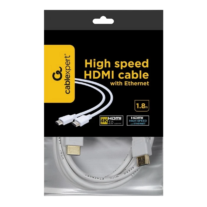 Cablu video cablexpert cc-hdmi4-w-6, hdmi (m) - hdmi (m), 1,8m, alb 6