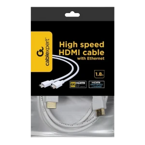 Cablu video cablexpert cc-hdmi4-w-6, hdmi (m) - hdmi (m), 1,8m, alb Thumbnail 6