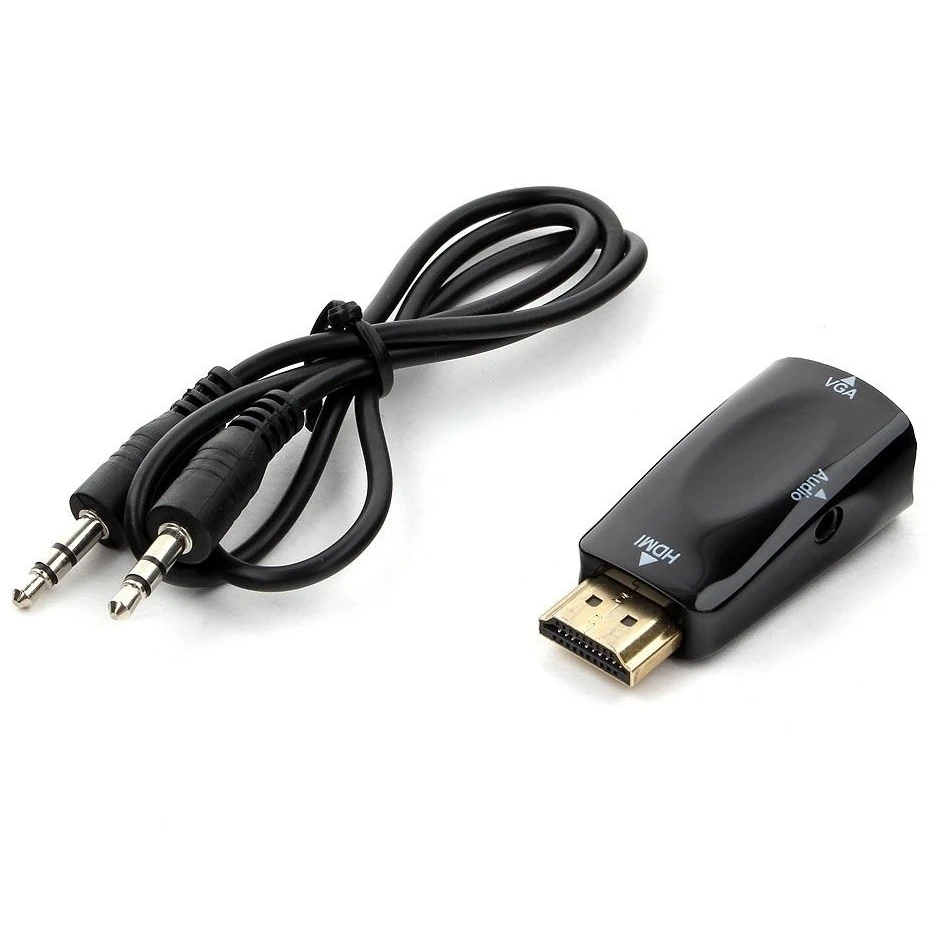 Видео/audio конвертер cablexpert a-hdmi-vga-02, hdmi - vga d-sub + 3.5 mm jack, чёрный 2