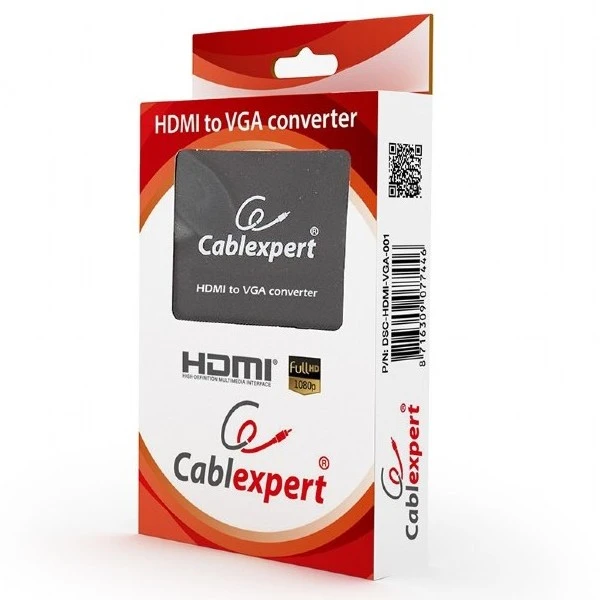 Видео/audio конвертер cablexpert dsc-hdmi-vga-001,  - vga d-sub + 3.5 mm jack, чёрный 5
