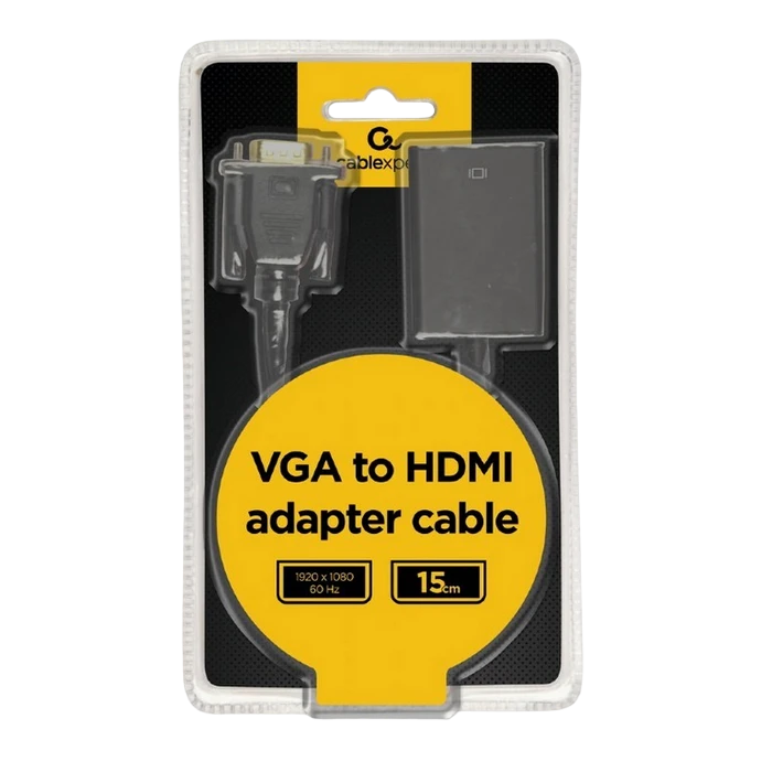 Видео/audio конвертер cablexpert a-vga-hdmi-01, vga d-sub + 3.5 mm jack - hdmi (f), 0,15м, чёрный 4