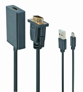 Видео/audio конвертер cablexpert a-vga-hdmi-01, vga d-sub + 3.5 mm jack - hdmi (f), 0,15м, чёрный Thumbnail 8