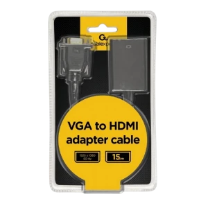 Видео/audio конвертер cablexpert a-vga-hdmi-01, vga d-sub + 3.5 mm jack - hdmi (f), 0,15м, чёрный Thumbnail 4