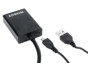 Видео/audio конвертер cablexpert a-vga-hdmi-01, vga d-sub + 3.5 mm jack - hdmi (f), 0,15м, чёрный Thumbnail 2