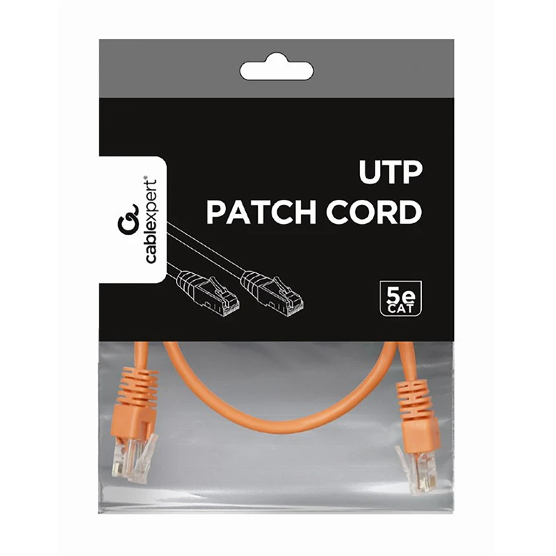 Патч-корд cablexpert pp12-0.5m/o, cat5e utp, 0,5м, оранжевый 6