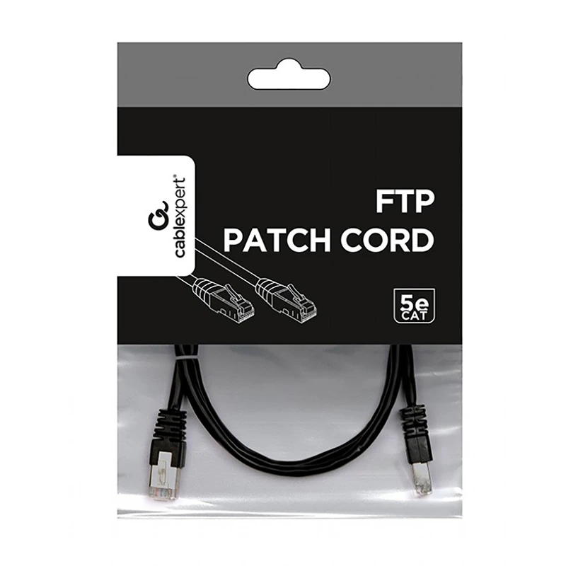 Патч-корд cablexpert pp22-0.5m/bk, cat5e ftp, 0,5м, чёрный 7
