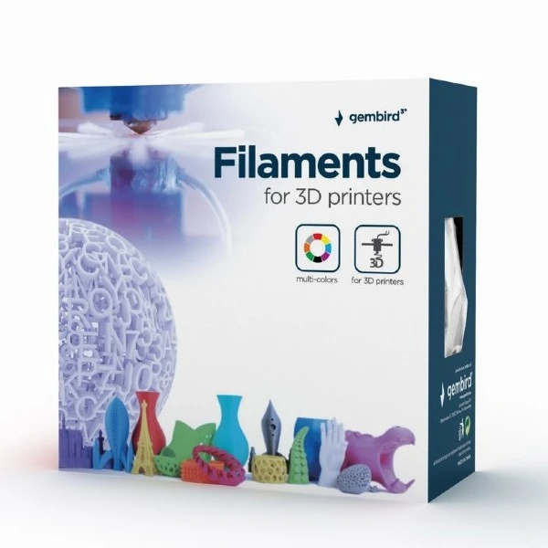 Filament pentru imprimantă 3d gembird 3dp-pla1.75-02-carbon, pla, negru carbon, 1.75 mm, 0,8kg 4
