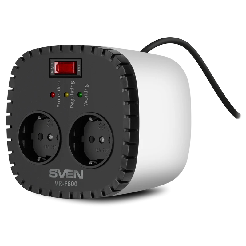 Stabilizator de tensiune sven vr-f600, alb 8