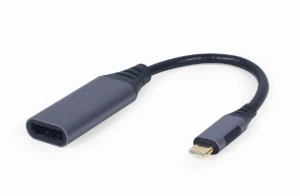 Адаптер usb apc electronic a-usb3c-dpf-01, usb type-c - displayport (m), 0,15м, серый Thumbnail 2