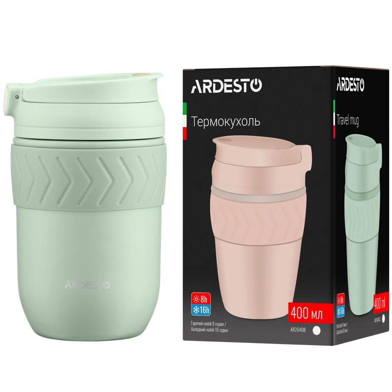 Cană termos ardesto ar2640gc, 0,4l, verde 4